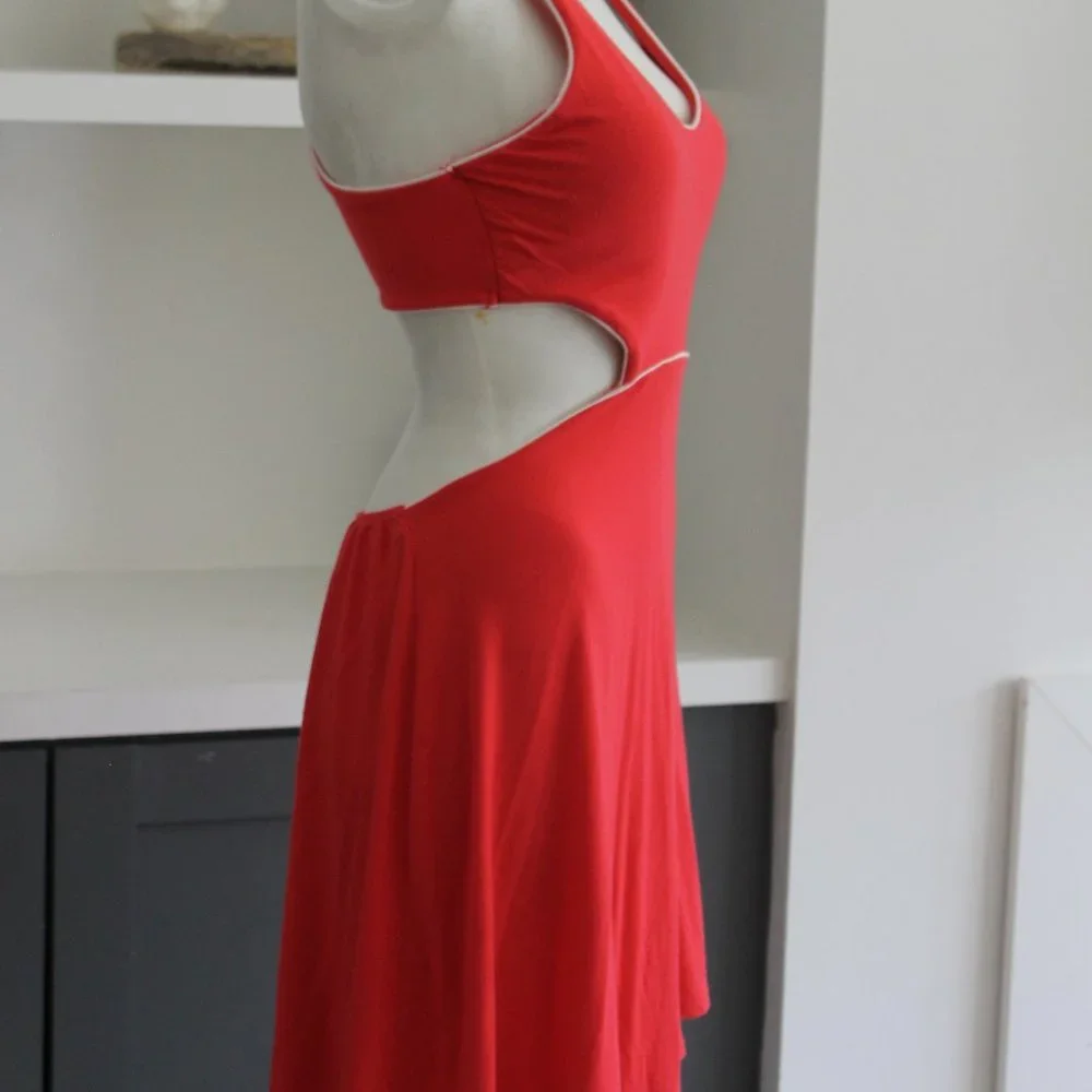 Victoria's Secret Babydoll Red Summer Beach Bra Top Open Back Dress S - Picture 5 of 9